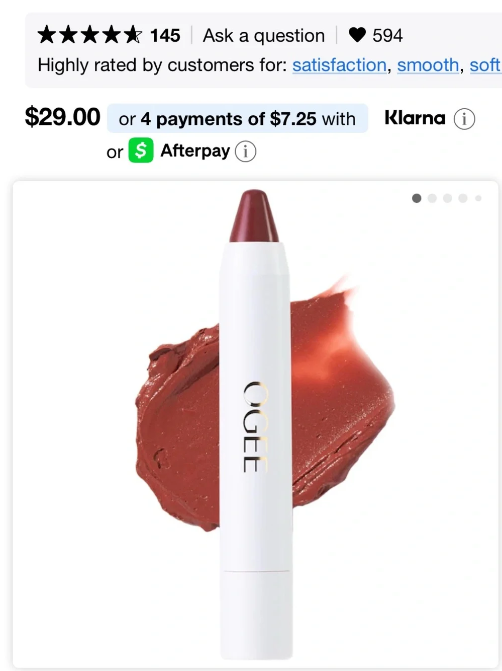 OGEE Sculpted Lip Oil Tinted - nolana - terracotta brown (0.11oz)